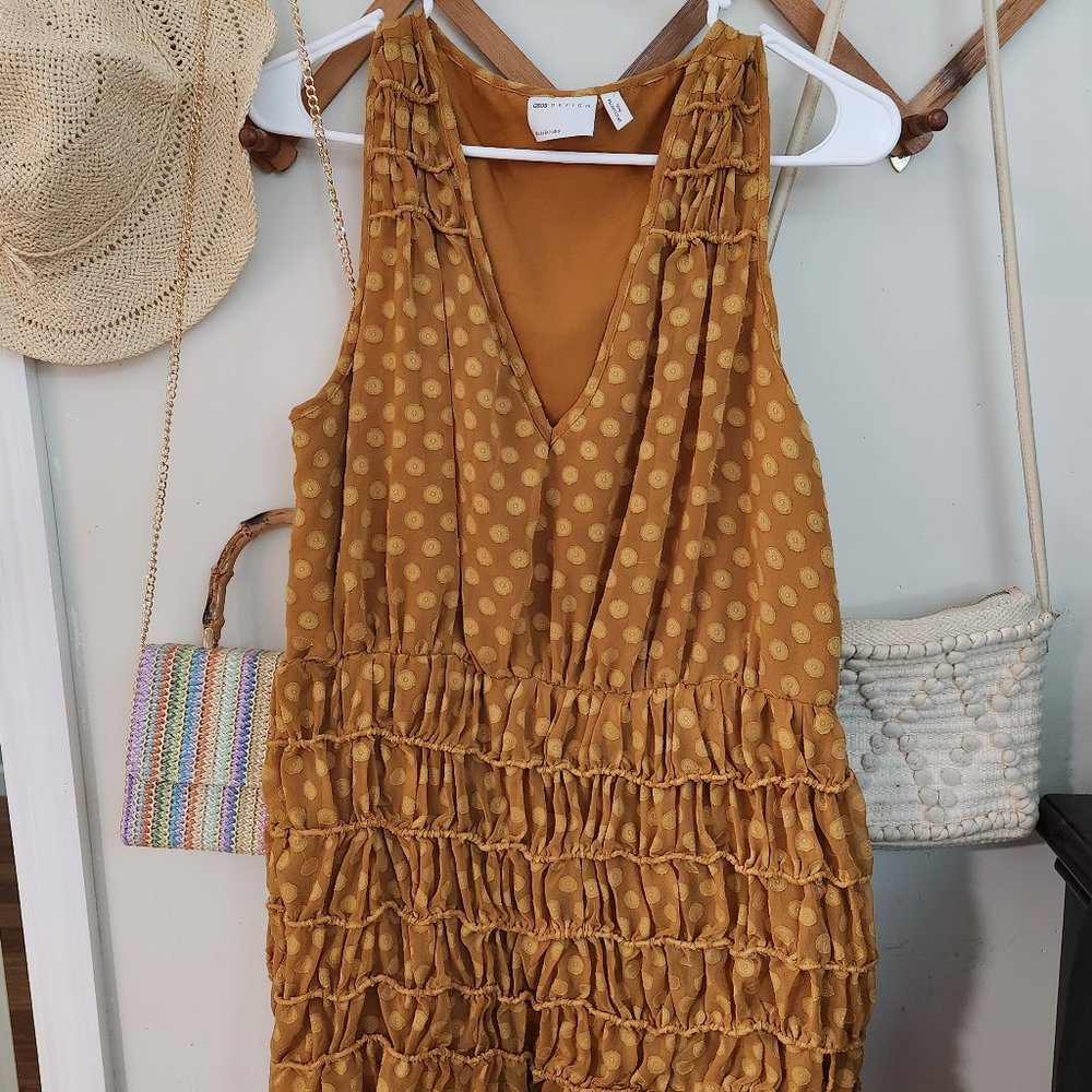 Mustard Colored Asos Cocktail Dress